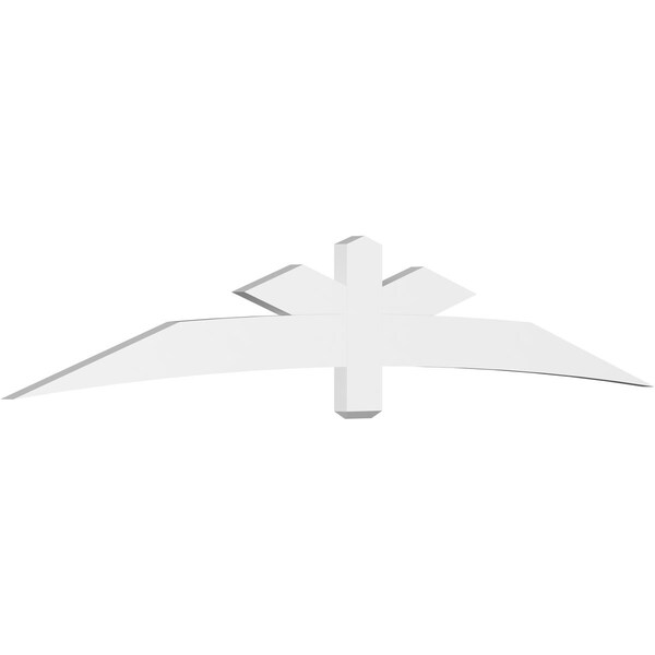 Ekena Millwork Alberta Architectural Grade PVC Gable Bracket, 108"W x 18"H x 2"D x 6"F, 4/12 Pitch GBP108X18X0206ALB00 - main